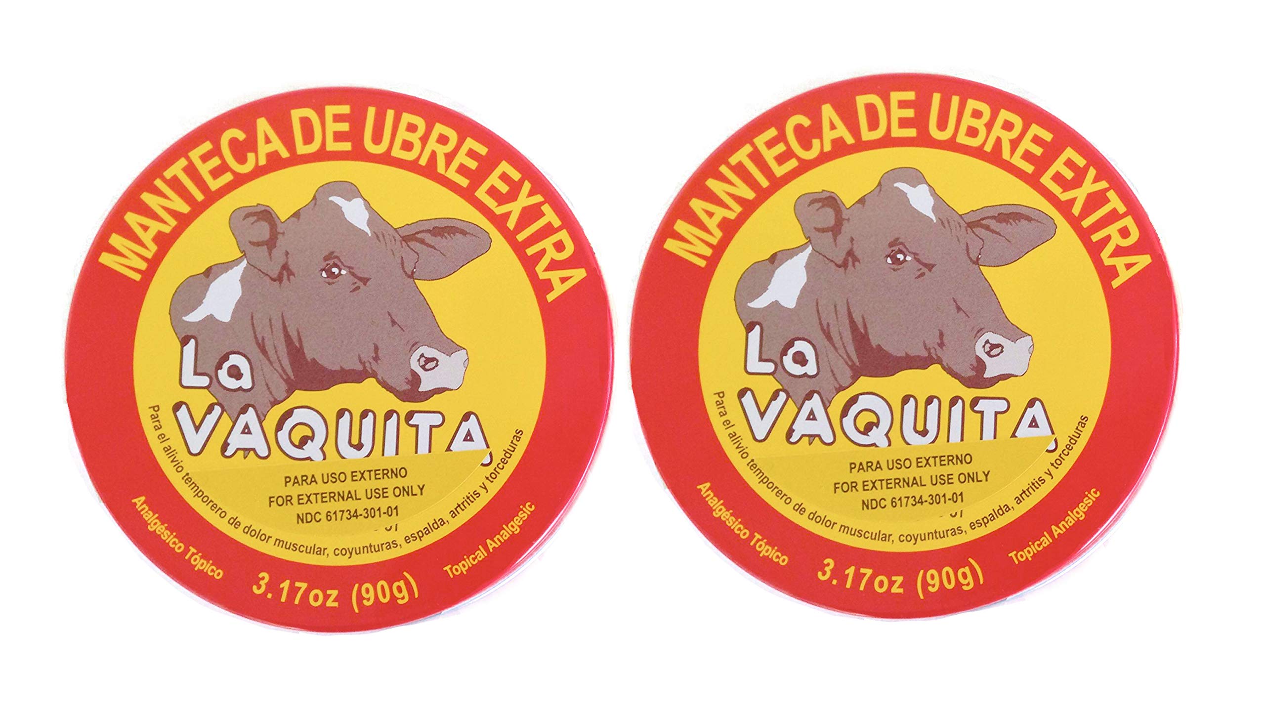 BILITOK 2 Pack La Vaquita Extra Strength Udder Balm Manteca Ubre De Vaca Pain Relief 3.17 Oz. Topical Analgesic La Vaquita Erectogen Au supplements