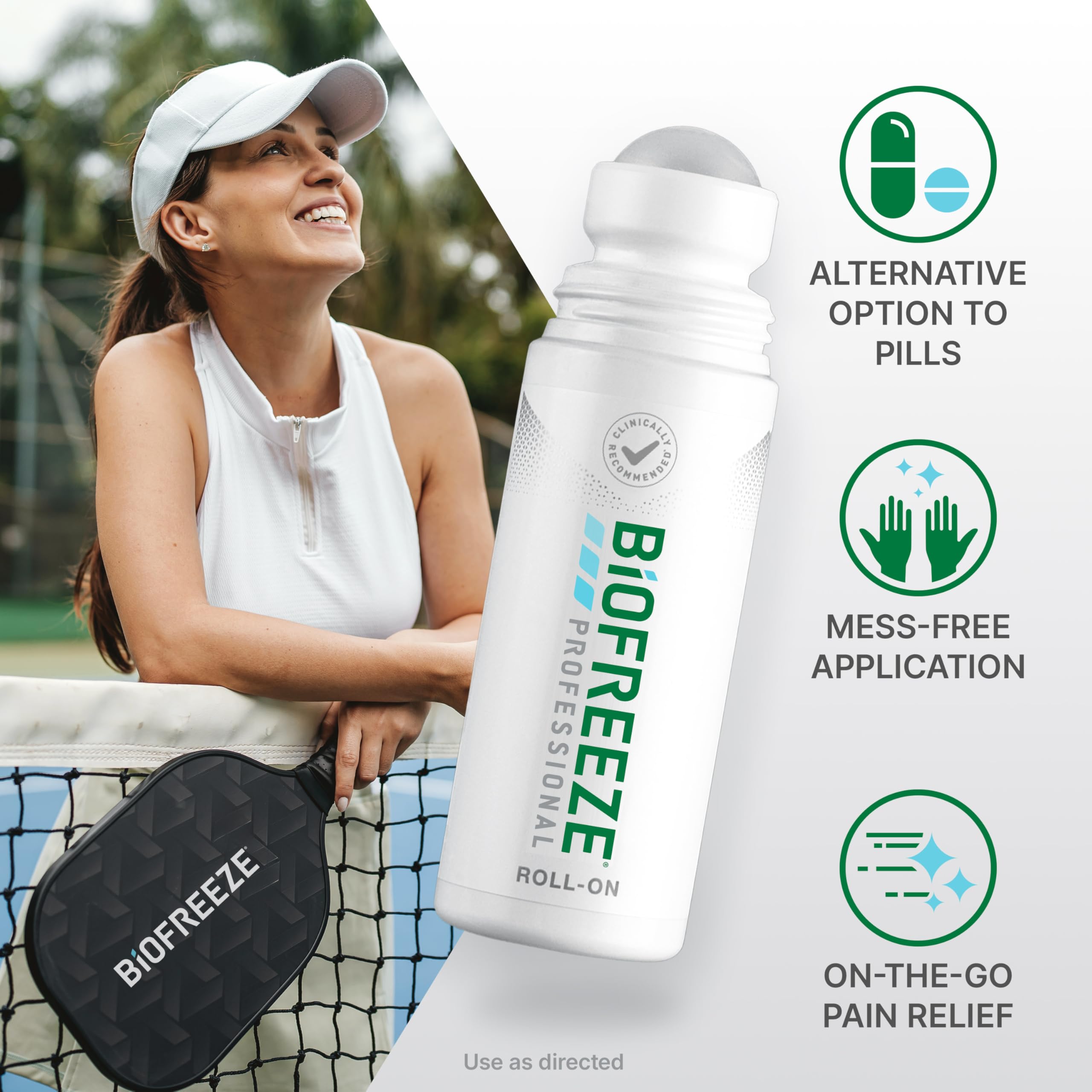 Biofreeze Professional Pain Relief Roll On, Knee & Lower Back Pain Relief, Arthritis Pain Reliever, Neck Pain Relief, Cooling Joint Pain Relief, Roll-On Menthol Gel 3 Fl Oz (Pack of 2) Biofreeze Au supplements