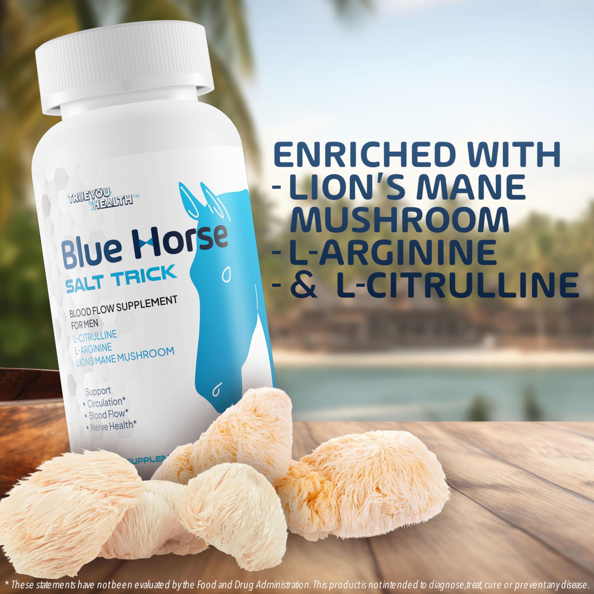Blue Horse Salt Trick - Our Best Blood Flow Supplement for Men - Our Best Circulation Supplement - Male Circulation Supplements Nitric Oxide Vasodilator to Improve Blood Flow 7 Blue Salt Trick for Men True You Health Au supplements