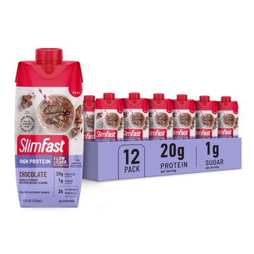 SlimFast Protein Shake, Chocolate- 20g Protein, Meal Replacement Shake Ready to Drink SlimFast Au supplements