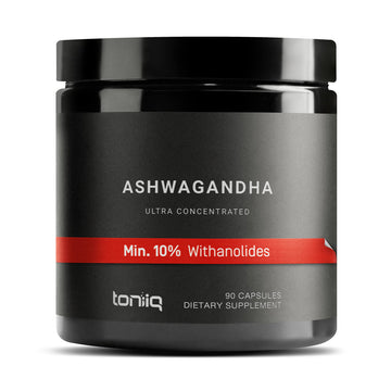 Toniiq Ashwagandha - Ultra High Potency 20:1 Extract with 10% Withanolides - Wild Harvested in India - Highly Concentrated - Third-Party Lab Tested - 90 Capsules Toniiq Au supplements