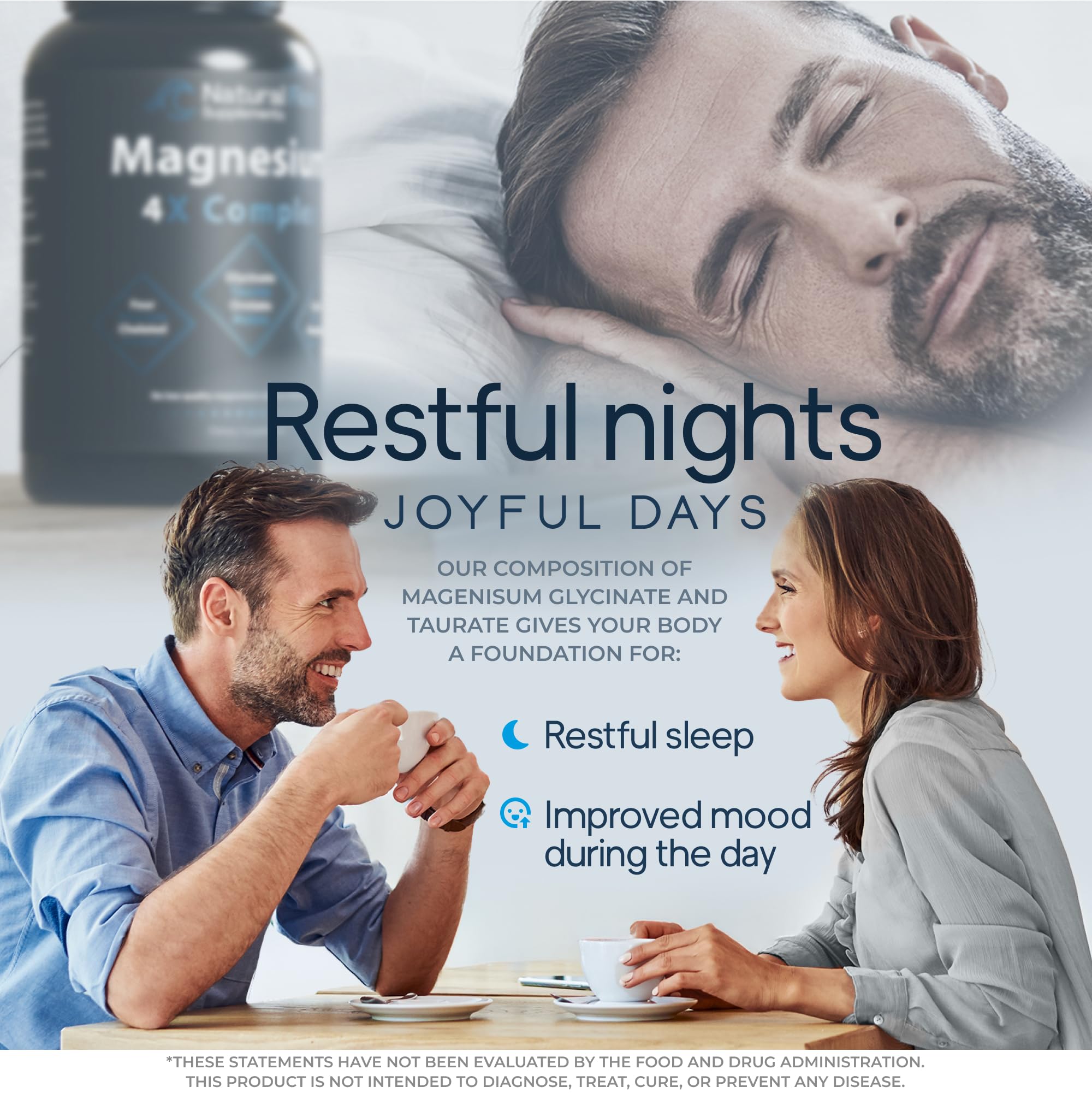 Natural Flow 4X Magnesium Supplement, Magnesium Glycinate, Taurate, Malate, Orotate Complex, Calm Sleep and Cramp Support Blend, No Mag Citrate or Oxide, 120 Capsules Natural Flow Supplements Au supplements