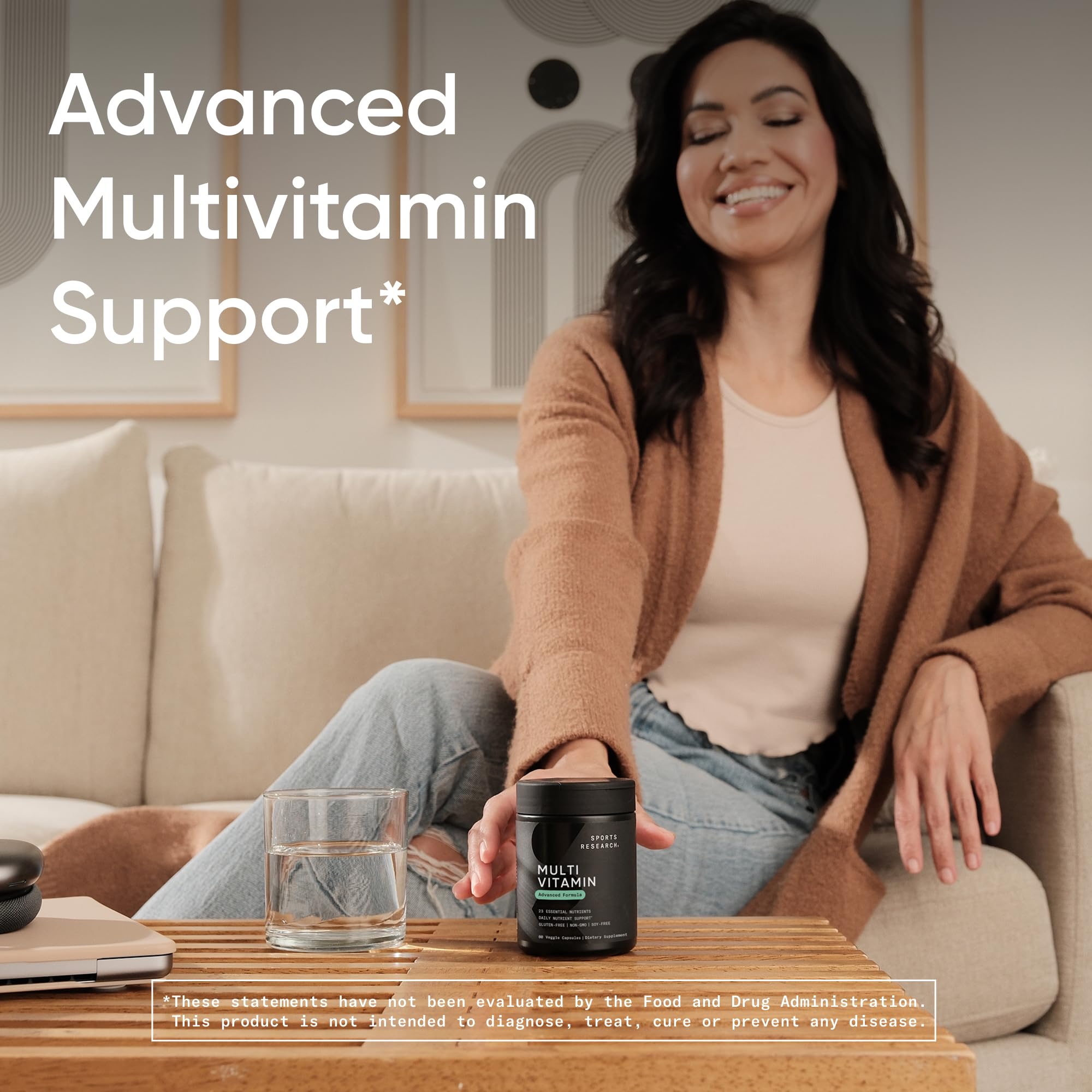 Sports Research® Multivitamin – Advanced Formula - 23 Essential Vitamins & Minerals with CoQ10 & Iodine - Daily Nutrient Support*- Non-GMO Tested & Gluten-Free -60 Veggie Capsules Sports Research Au supplements