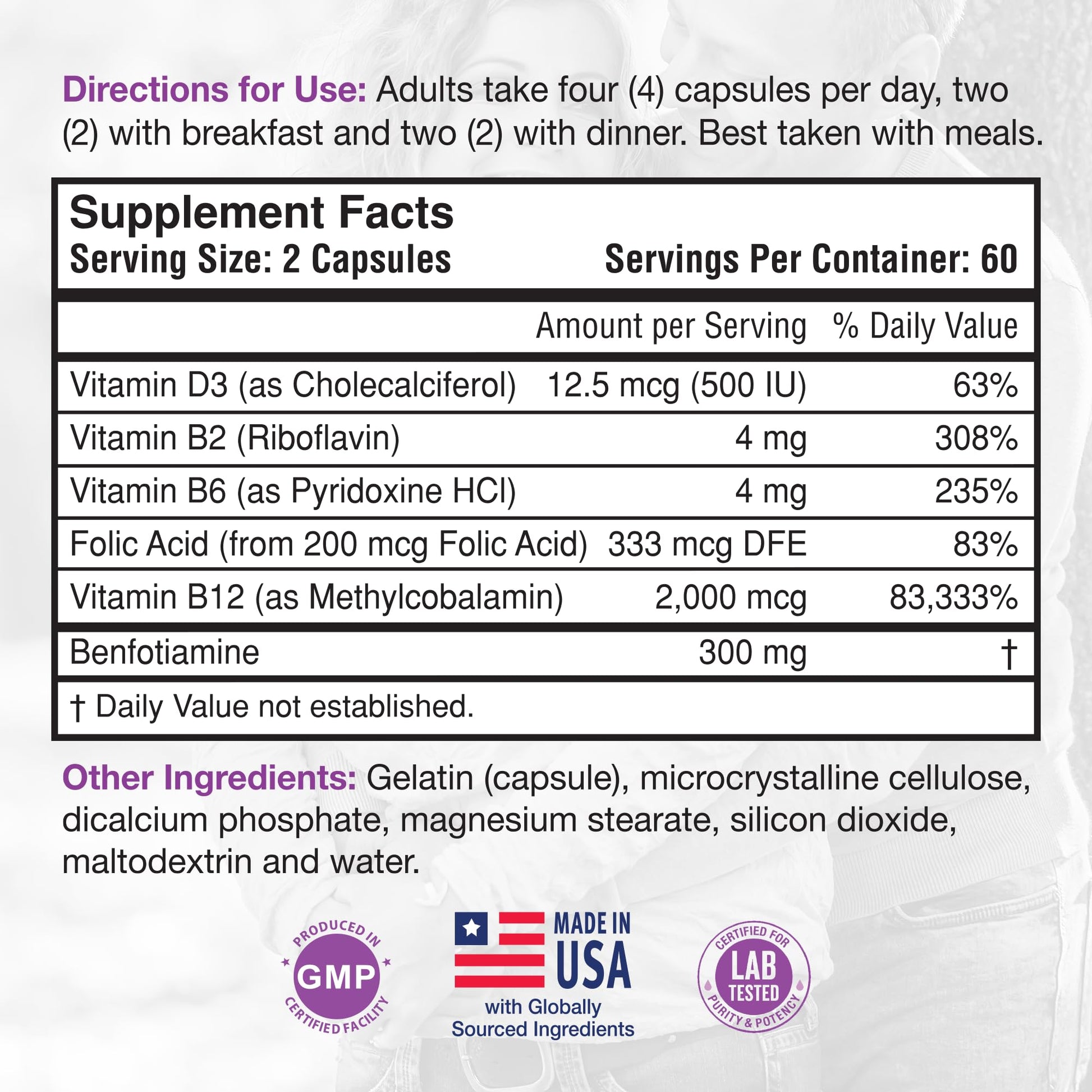 RHP Nerve Support Formula. Nutritional Support of Neuropathy, Nerve Relief from Aches, Nerve Pain & Discomfort. B-Complex with Benfotiamine and Methyl B12. 120 Capsules RHP Au supplements