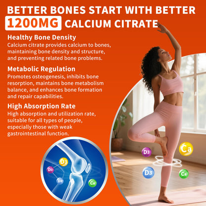 (2 Pack) Calcium Citrate 1200 mg with Vitamin D3 Gummies for Women & Men,Calcium Supplements for Bone & Teeth Support,High Absorption - Easy to Digest, HudetexUS supplements