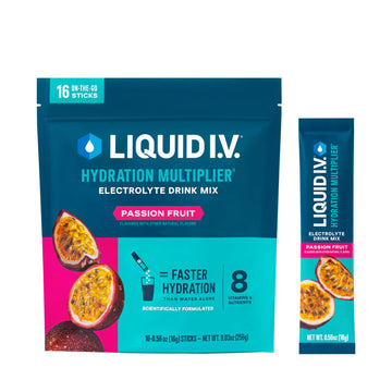 Liquid I.V.® Hydration Multiplier - Passion Fruit | Electrolyte Powder Drink Mix | 1 Pack (16 Servings) Liquid I.V. Au supplements