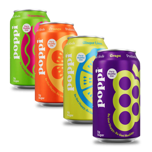 POPPI Sparkling Prebiotic Soda, Beverages w/Apple Cider Vinegar, Seltzer Water & Juice poppiAU supplements
