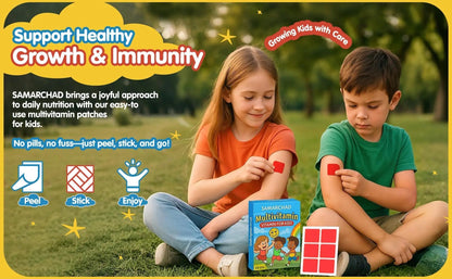 SAMARCHAD Kids Multivitamin Patches Daily Vitamin Patch for Children Natural, Sugar-Free No Swallowing Immune & Growth Support SAMARCHADUS supplements