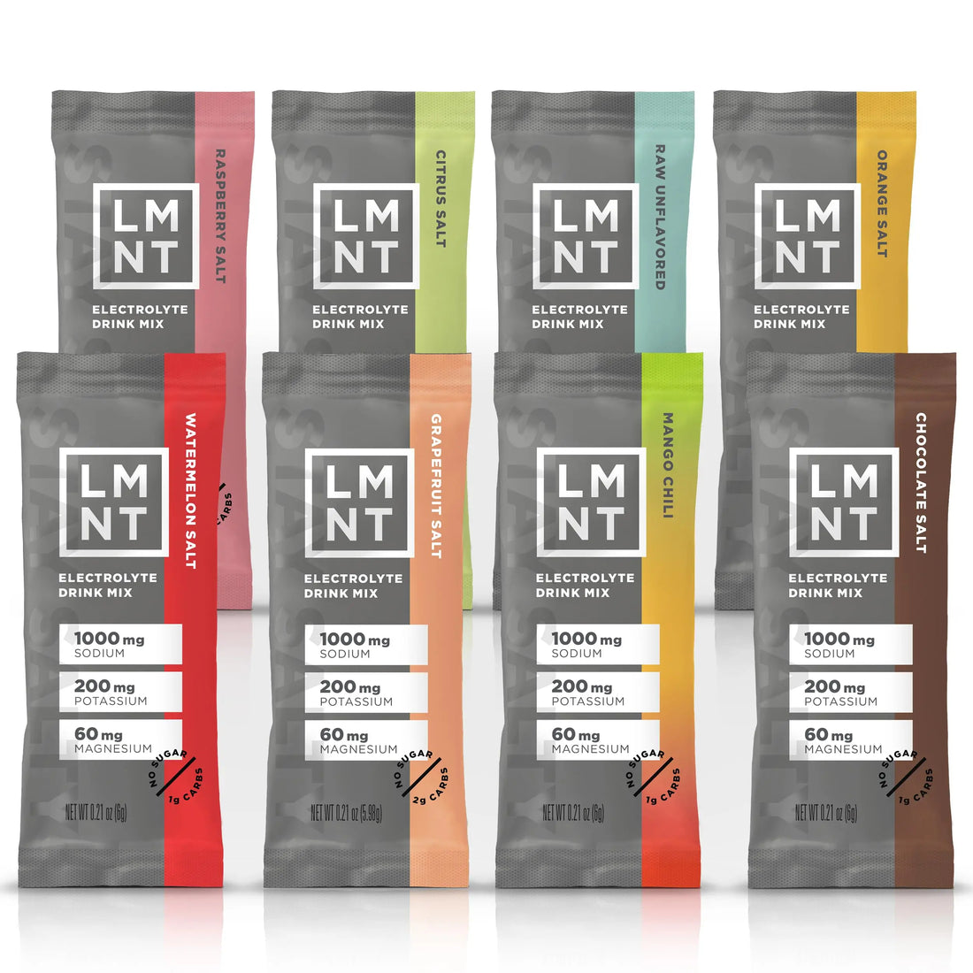 LMNT Zero Sugar Electrolytes - Sample Pack | Drink Mix | 8-Count Drink LMNT Au supplements