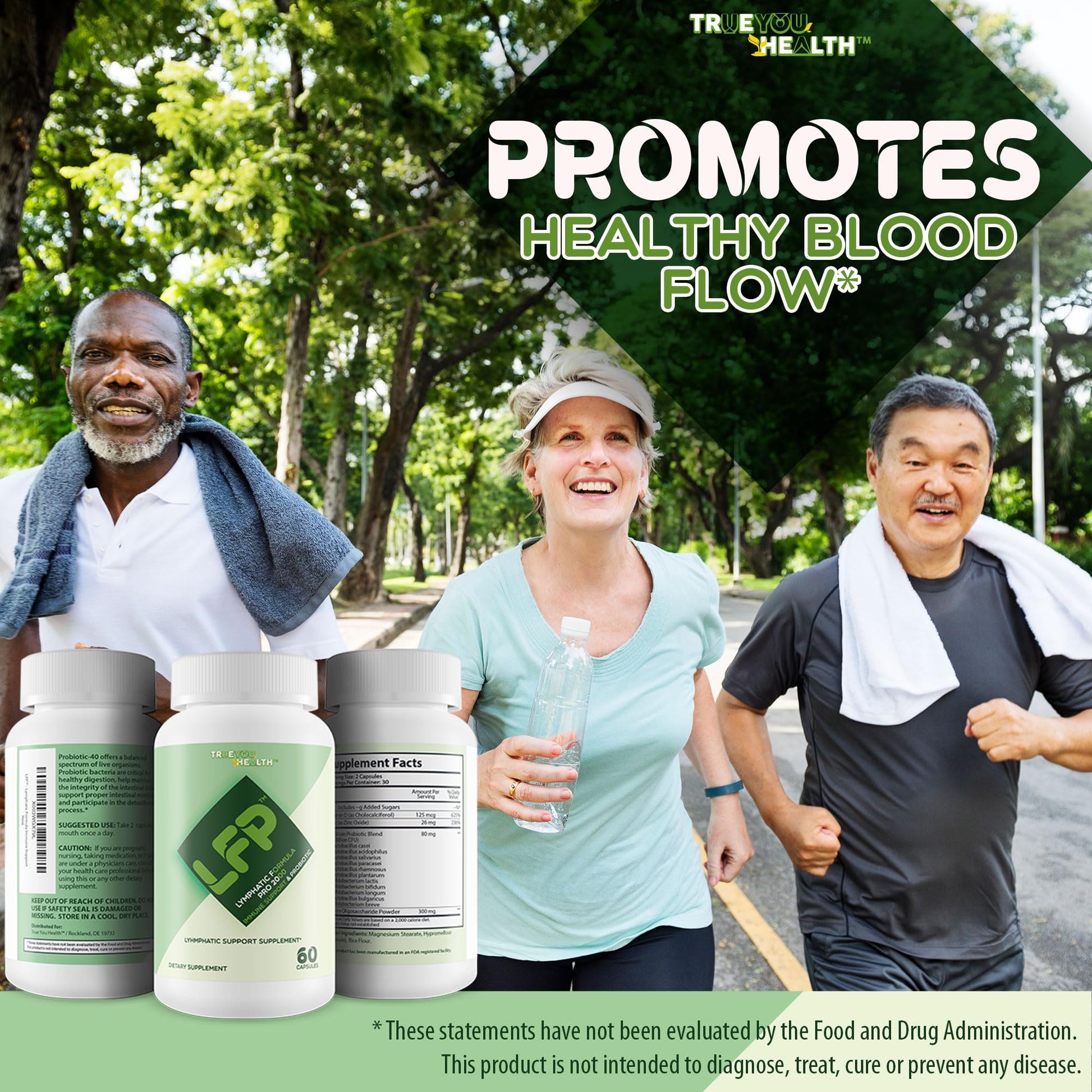 LFP - Lymphatic Formula Pro 2000 Immune Support & Probiotic - Lymphatic Support Supplement to Promote Healthy Immune System & Lymphatic Function - Aid Immune Response, Gut Health, & Overall Health True You Health Au supplements
