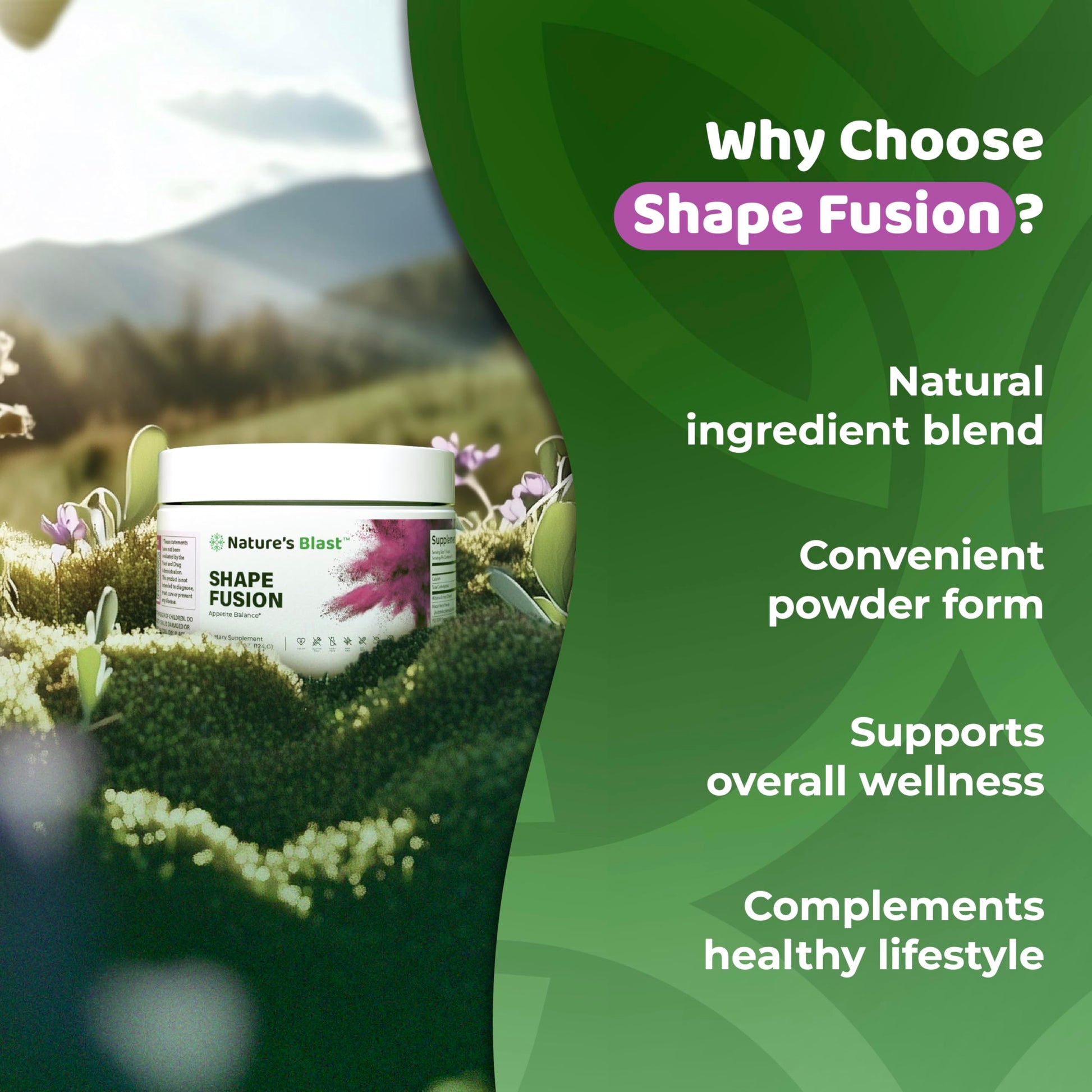 NATURES BLAST Shape Fusion® - GLP-1 Supplements with Ashwagandha, Hibiscus, Ceylon Cinnamon, Maqui Berry & African Mango Extract - Supports Healthy Habits, Energy & Body Balance - 30 Servings NATURES BLAST Au supplements
