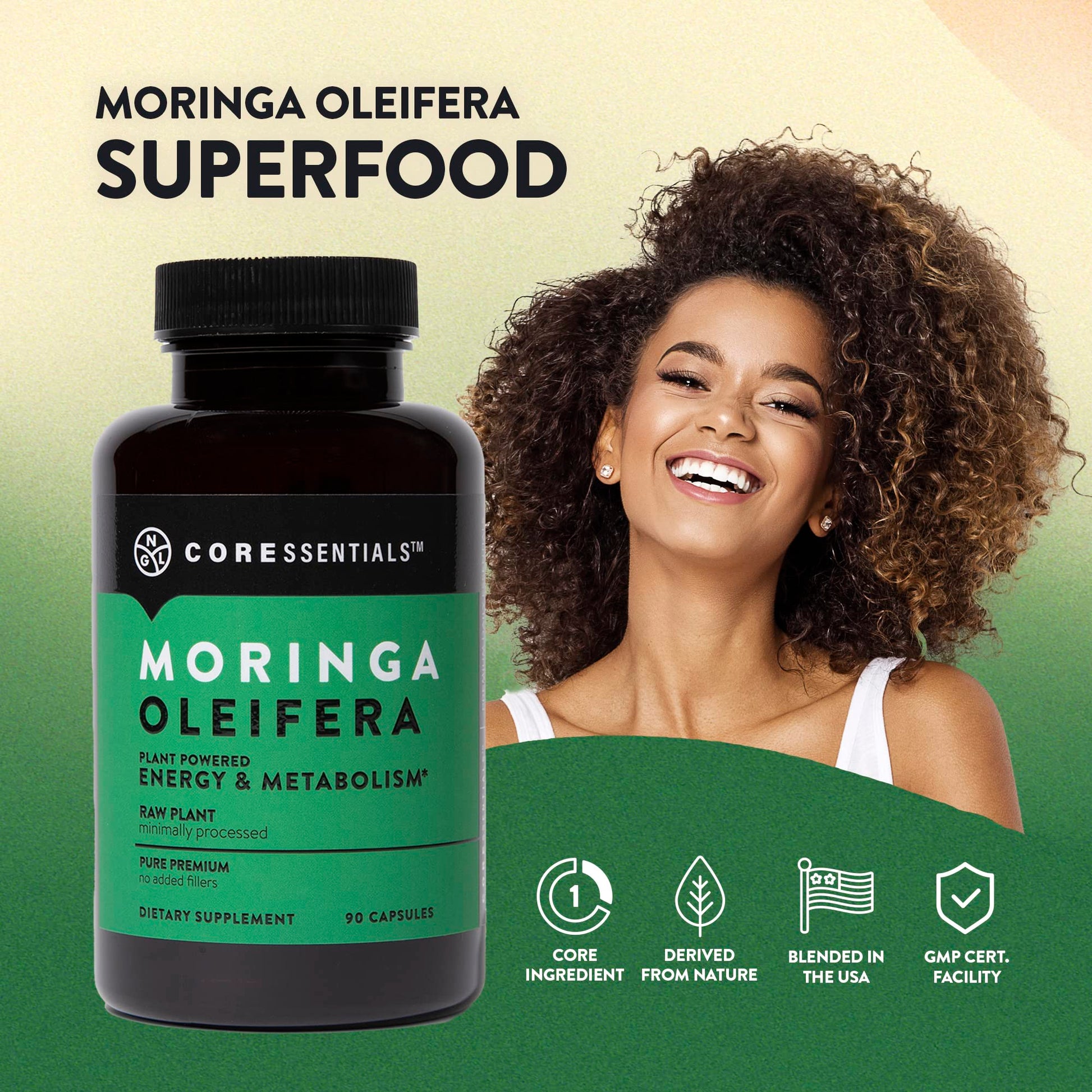 NGL Moringa Capsules 1300mg | Pure Raw Moringa Oleifera Superfood Dietary Supplement | 90 Capsules NGL Au supplements