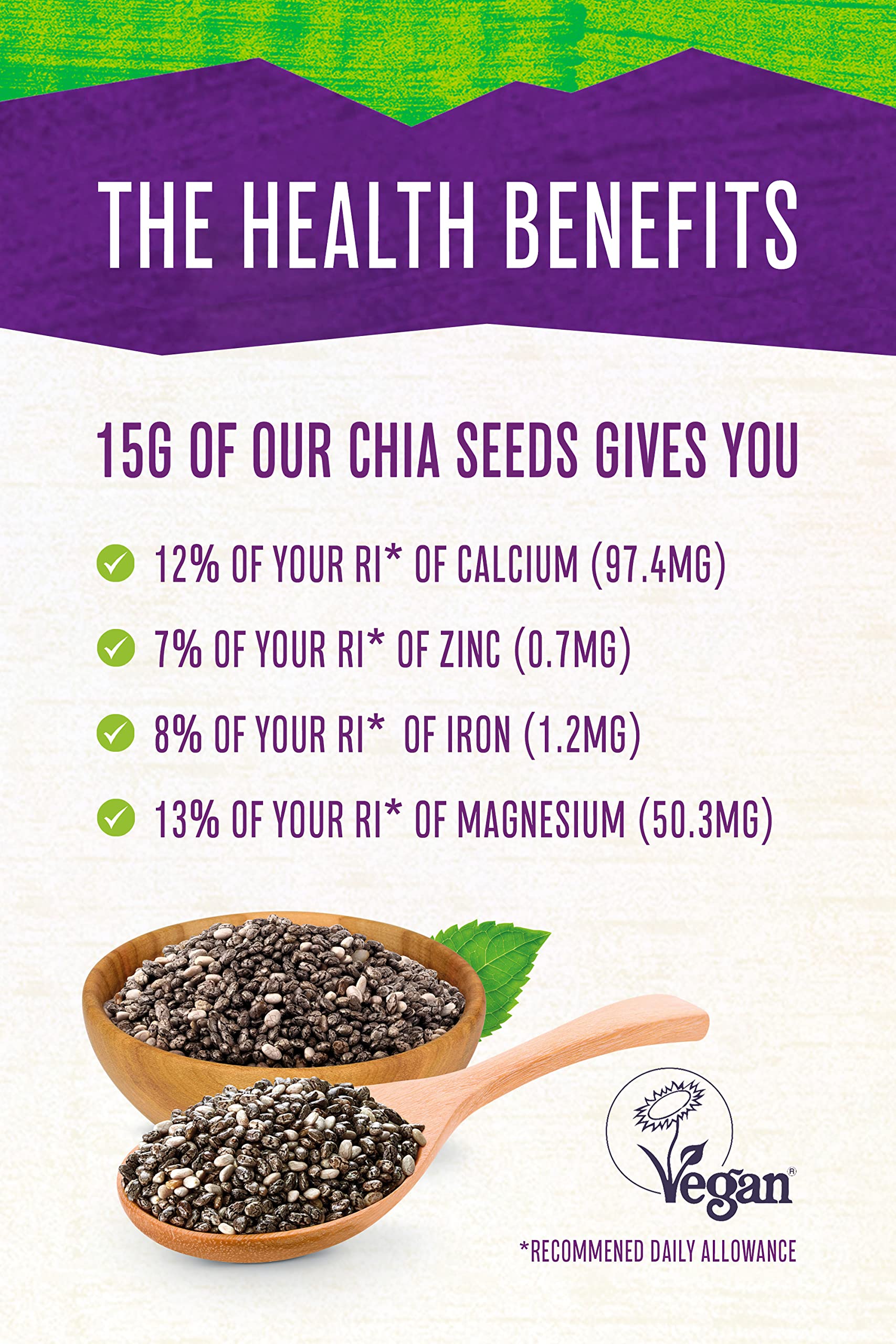 Terrafertil Nature’s Heart Chia Seeds, 1 kg Nature's Heart Au supplements