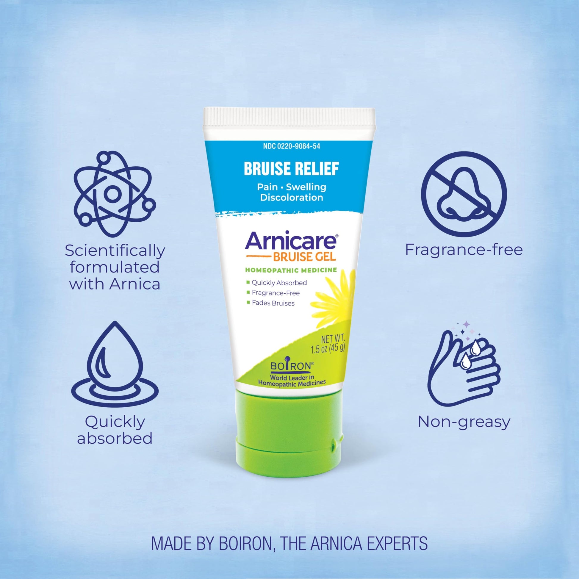 Boiron Arnicare Bruise Gel for Relief of Pain, Inflammation or Swelling, Soreness, and Discoloration - Non-greasy and Fragrance-Free - 1.5 oz Boiron Au supplements