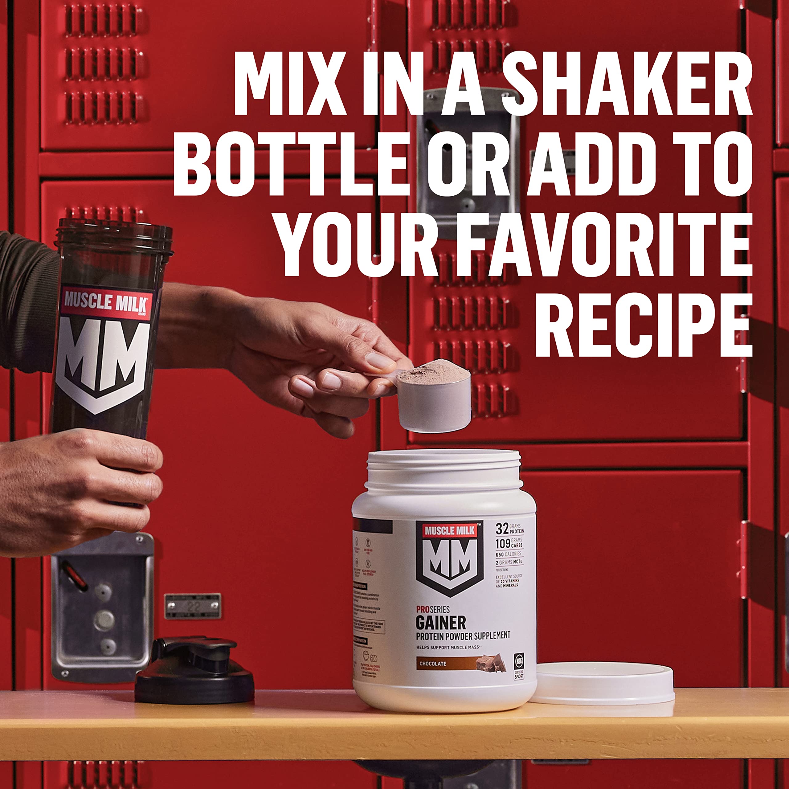 Muscle Milk Gainer Protein Powder, Vanilla Creme, 32g Protein, 5 Pound Muscle Milk Au supplements
