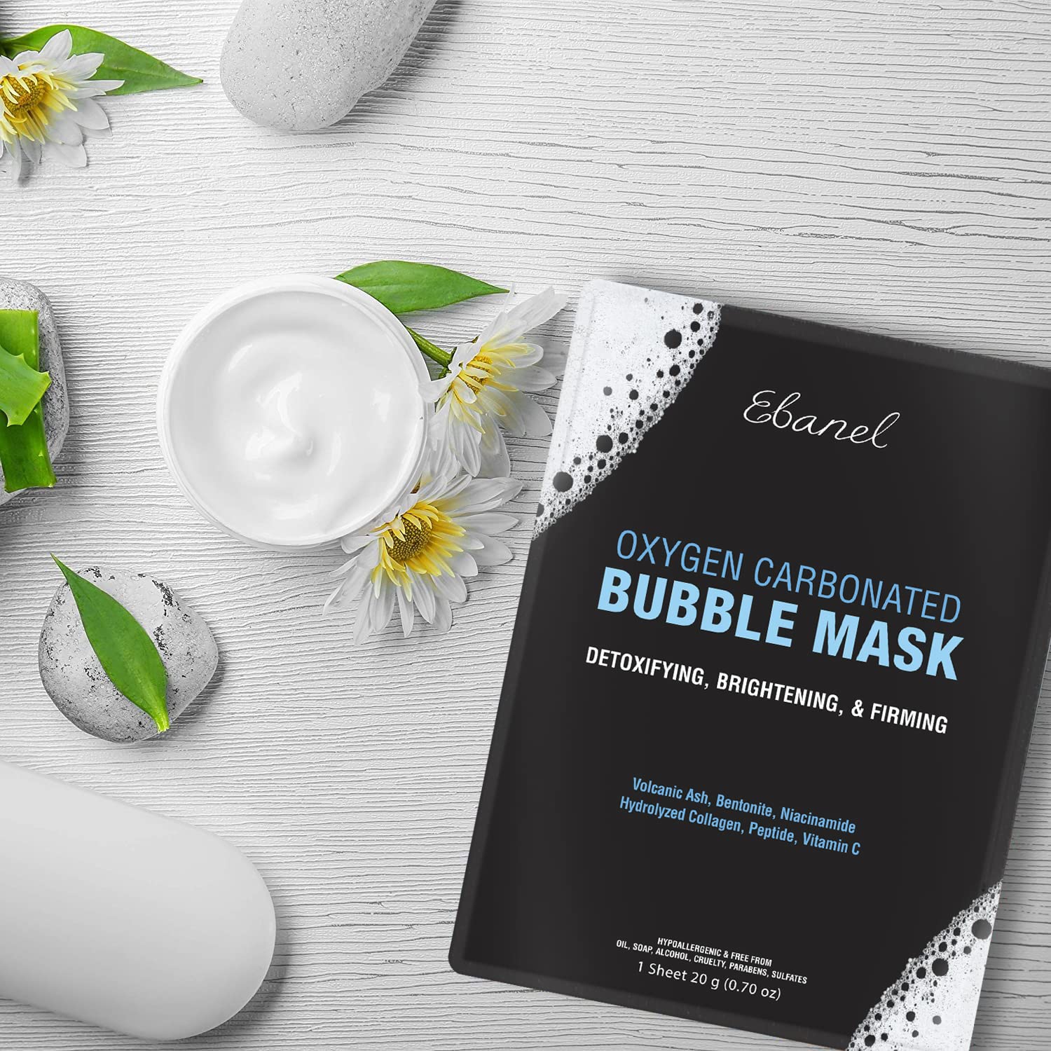 Ebanel Bundle of Charcoal Peel Off Face Mask, and 10-Pack Carbonated Bubble Clay Mask Ebanel buy supplements Au