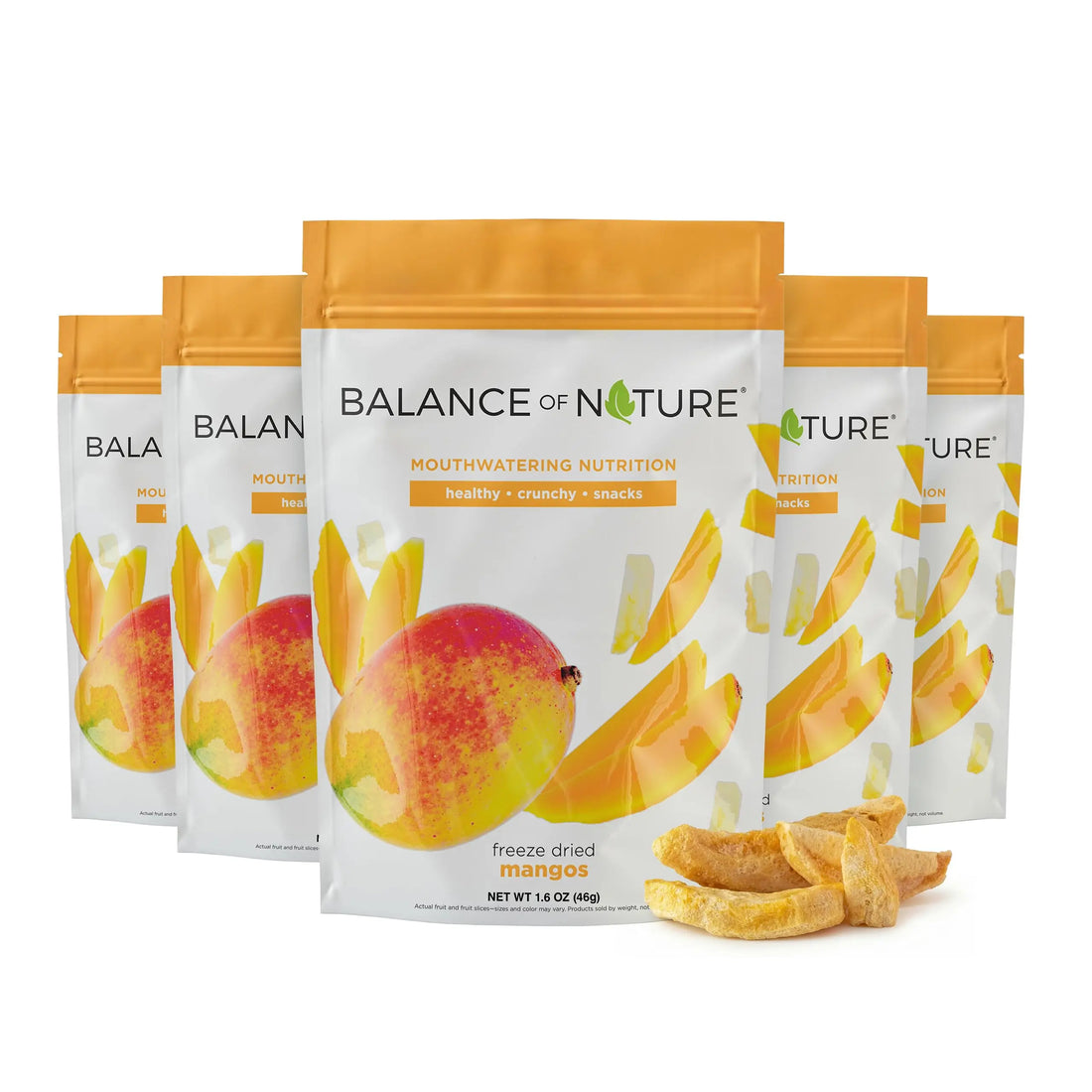 Balance of Nature Freeze-Dried Mangos (5 Pack) – 100% Real Fruit, Crunchy Mango Slices, Healthy Snack, Mouthwatering Nutrition, Gluten-Free, Vegan, No Sugar Added, Five 1.6 oz Bags Balance of Nature uk supplements