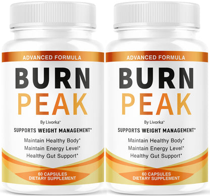 (2 Pack) Burn Peak Capsules - Official BurnPeak Weight Pills Advanced Premium Support, All Natural Burn Peak Pink Salt Trick Supplement for Overall Health & Wellness Reviews, 120 Capsules for 2 Months pharmageticsAu supplements