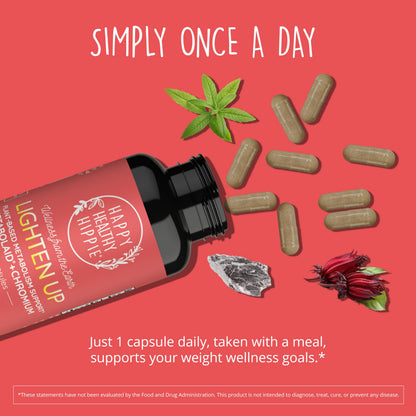 Happy Healthy Hippie GLP-1 Supplement (Metabolaid™ + Chromium) + Appetite Suppressant for Women | Metabolism Booster (AMPK) for Weight | Belly Fat Burner | Hunger & Cravings Control - 30 Vegan Caps Happy Healthy HippieAu supplements