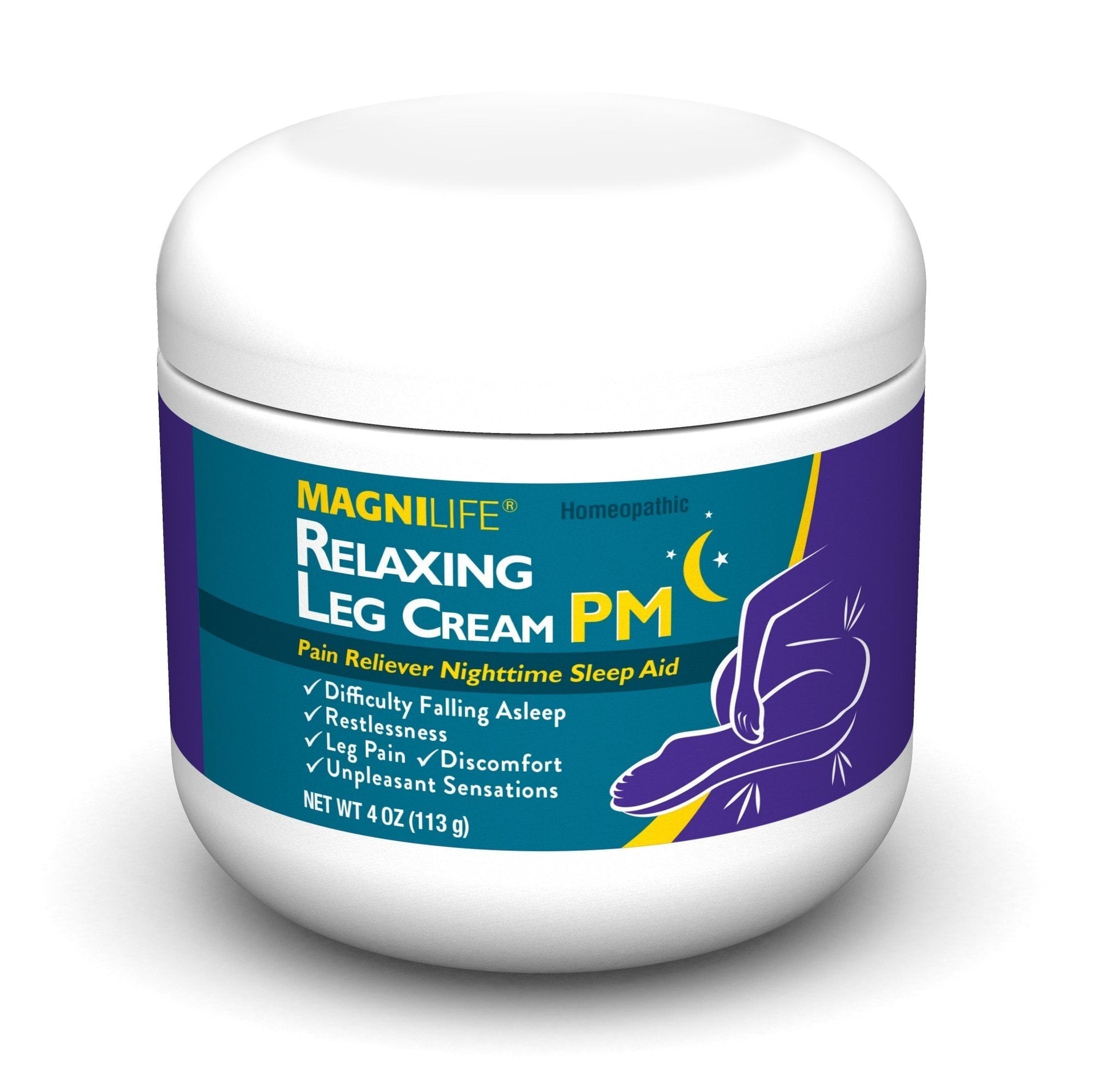 MagniLife Relaxing Legs 125 Count Quick Dissolve Tablets Relaxing Leg Cream PM 4oz Jar Restless Legs MagniLife Au supplements