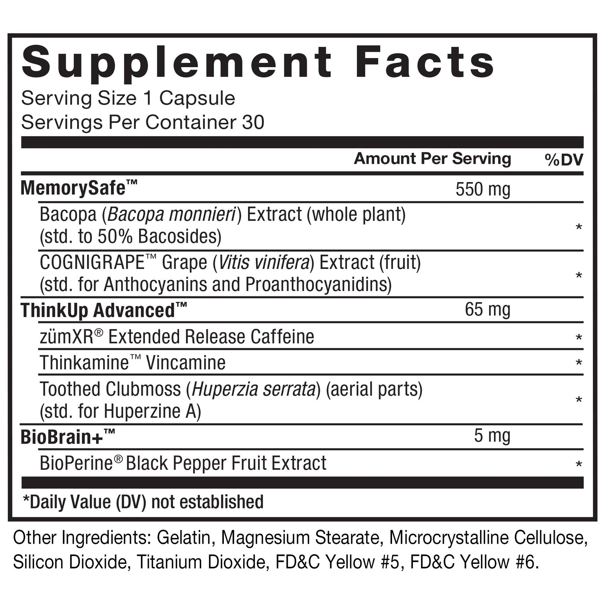 Force Factor Forebrain Nootropic Brain Supplement to Improve Memory, Boost Focus, Increase Mental Energy, and Support Brain Health with Caffeine, Bacopa, and Huperzine A, 30 Capsules Force Factor Au supplements
