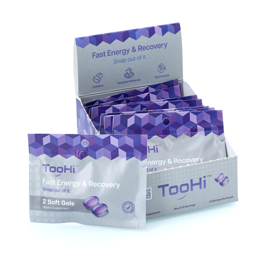 TooHi Reset Softgels - Proprietary Blend with Additional Caffeine (84mg), L-Theanine & Electrolytes | Patent Pending - 10 Doses TooHiAu supplements