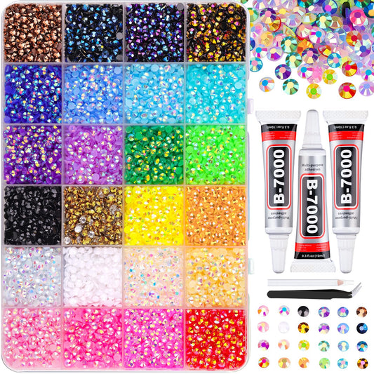34000Pcs Resin Jelly Rhinestones for Bedazzling, Multicolor 3mm Flatback Gems TINKRSTUFFUS supplements