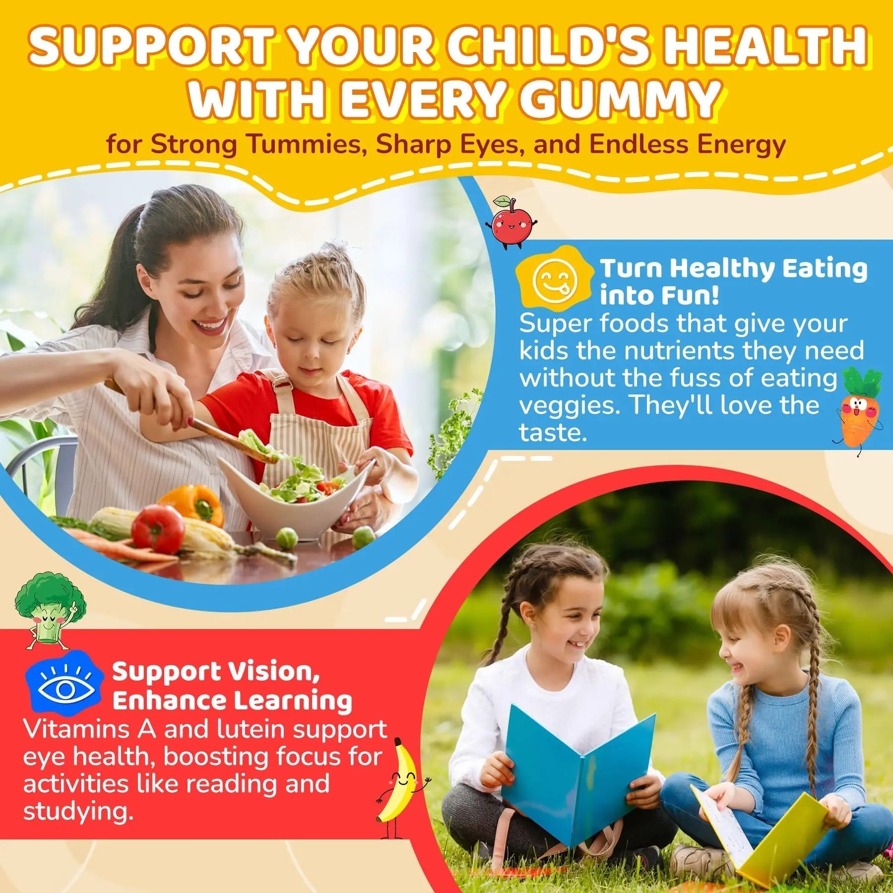 NEVISS Kids Multivitamin Gummies & Probiotics for Kids Teen + Veggie & Fruit Fiber Gummies NEVISS Au supplements