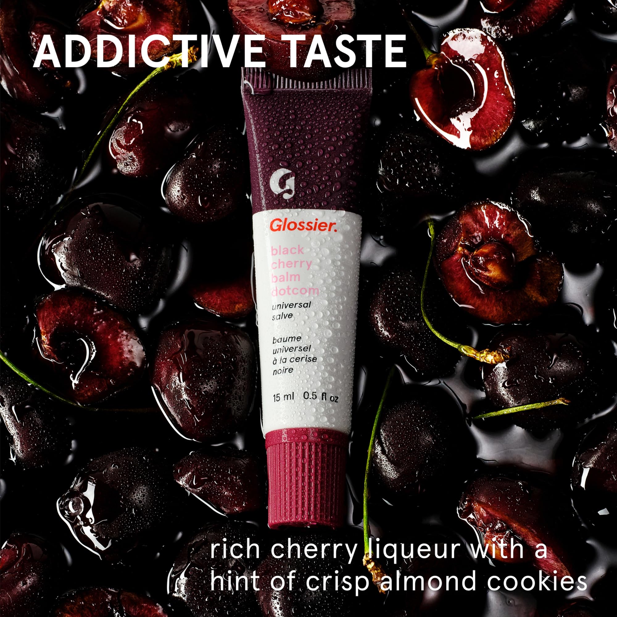 Glossier Balm Dotcom Hydrating Tinted Lip Balm - Universal Salve, Up to 12Hr Moisture for Dry Lips, Cuticles & Skin - Lanolin, Beeswax & Castor Oil - Black Cherry, Burgundy Tint, 15ml Glossier Au supplements