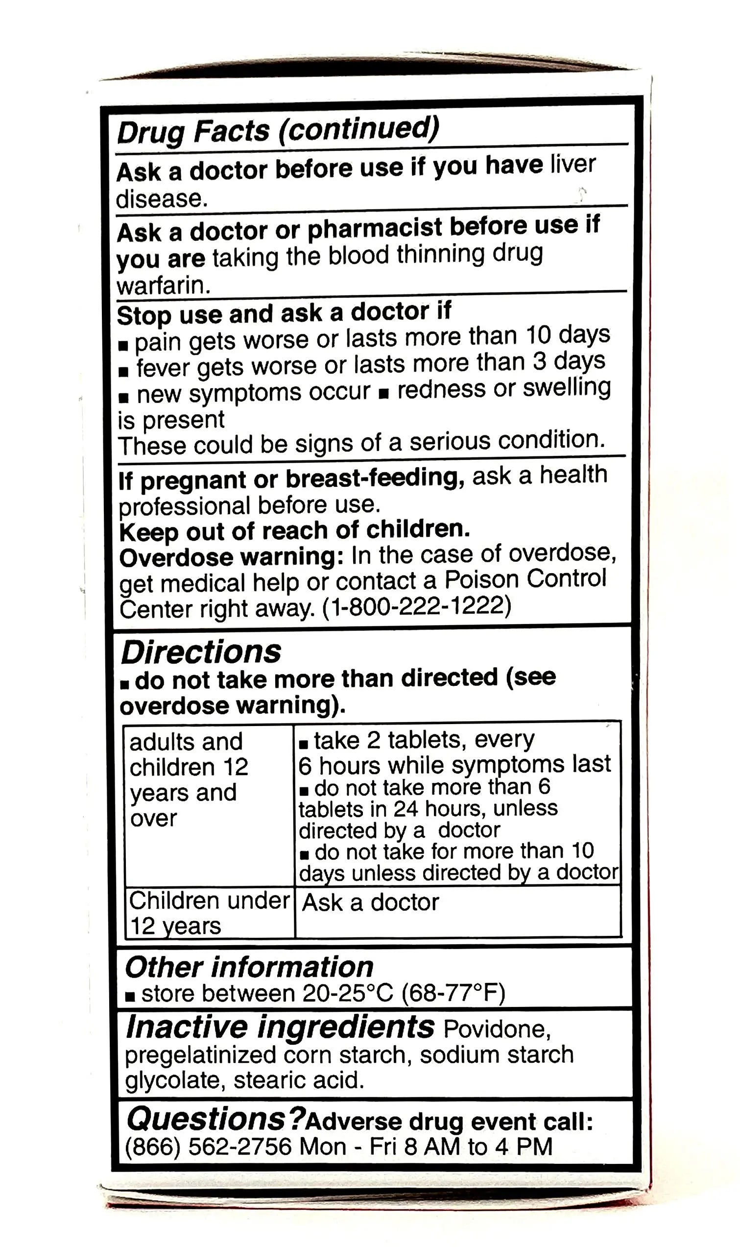 Pharbetol 500mg Extra Strength Tablets 100 Count (Generic Extra Strength) PHARBEST PHARMACEUTICALS Au supplements
