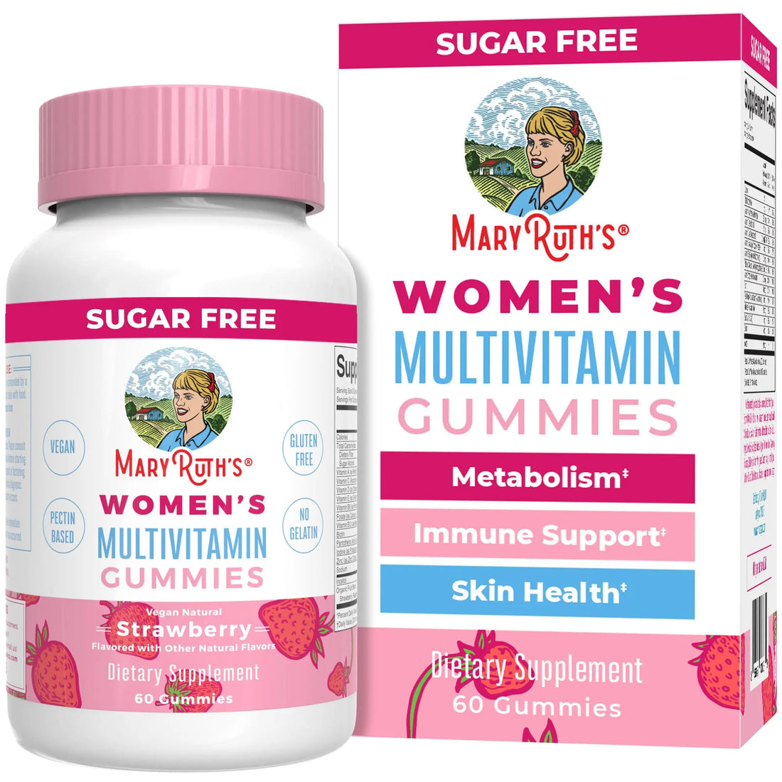 MaryRuth Organics Women's Immune Support Multivitamin Gummies | Ages 14+ | Skin Health | Gummy Vitamins for Women | Sugar-Free | Vegan | Non-GMO | 60 Count MARYRUTH'S Au supplements