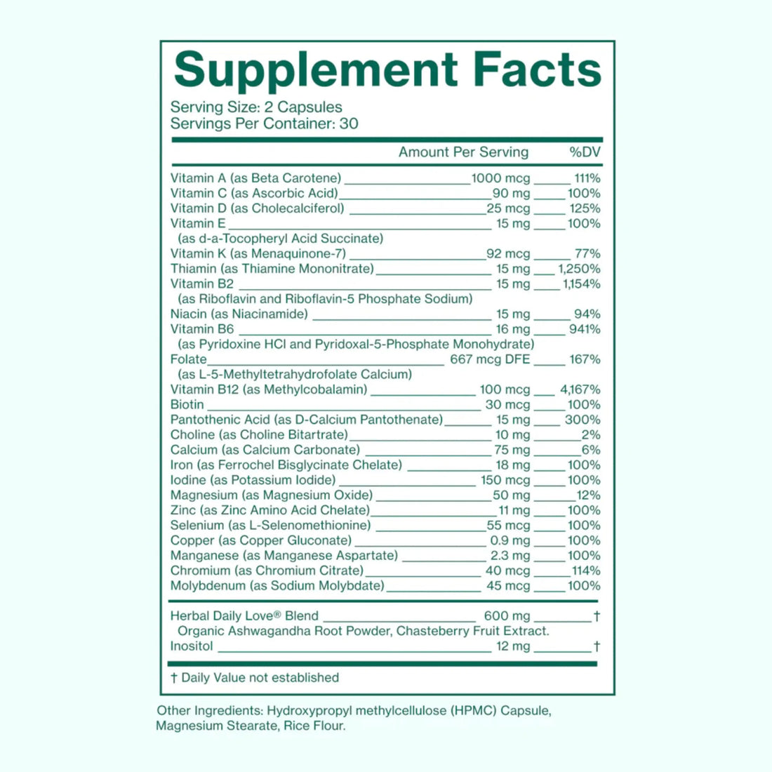 Love Wellness Daily Love Multivitamin for Women | Supports Energy, Cortisol, Immune Health, Stress Relief, & PMS | Complete with Vitamin D, C, Iron, Calcium, Zinc, & Biotin, Magnesium | 60 Count Love Wellness Au supplements