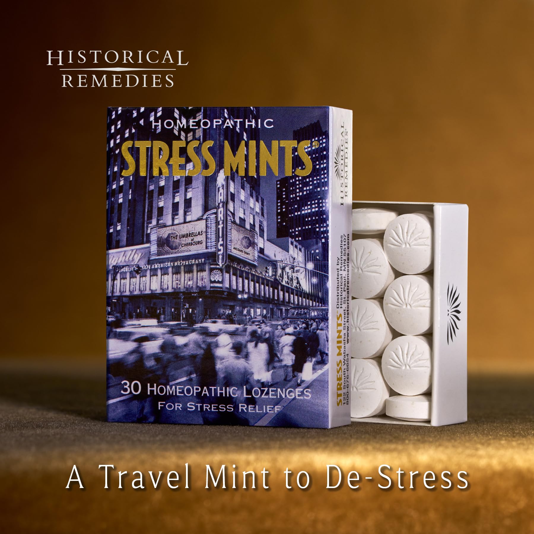Historical Remedies Stress Mints (1 Pack) | Homeopathic Lozenges to Aid Stress & Digestion, Organic Peppermint Flavor, Vegan & Gluten-Free, Non-Habit Forming Historical Remedies buy supplements Au