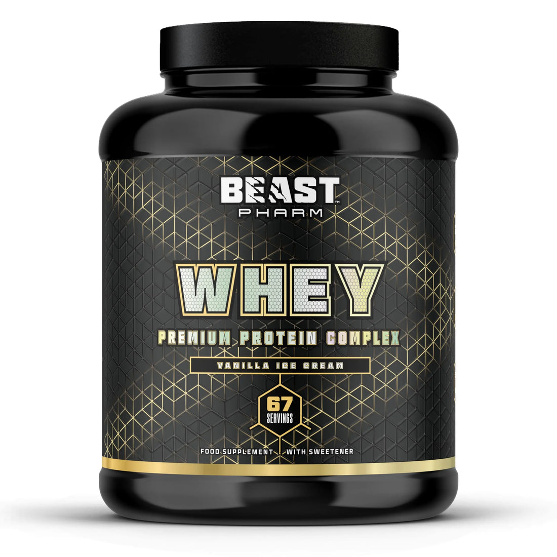 Beast Pharm | WHEY Protein Powder | 2.01kg/67 Servings | Vanilla Ice Cream Beast Pharm uk supplements