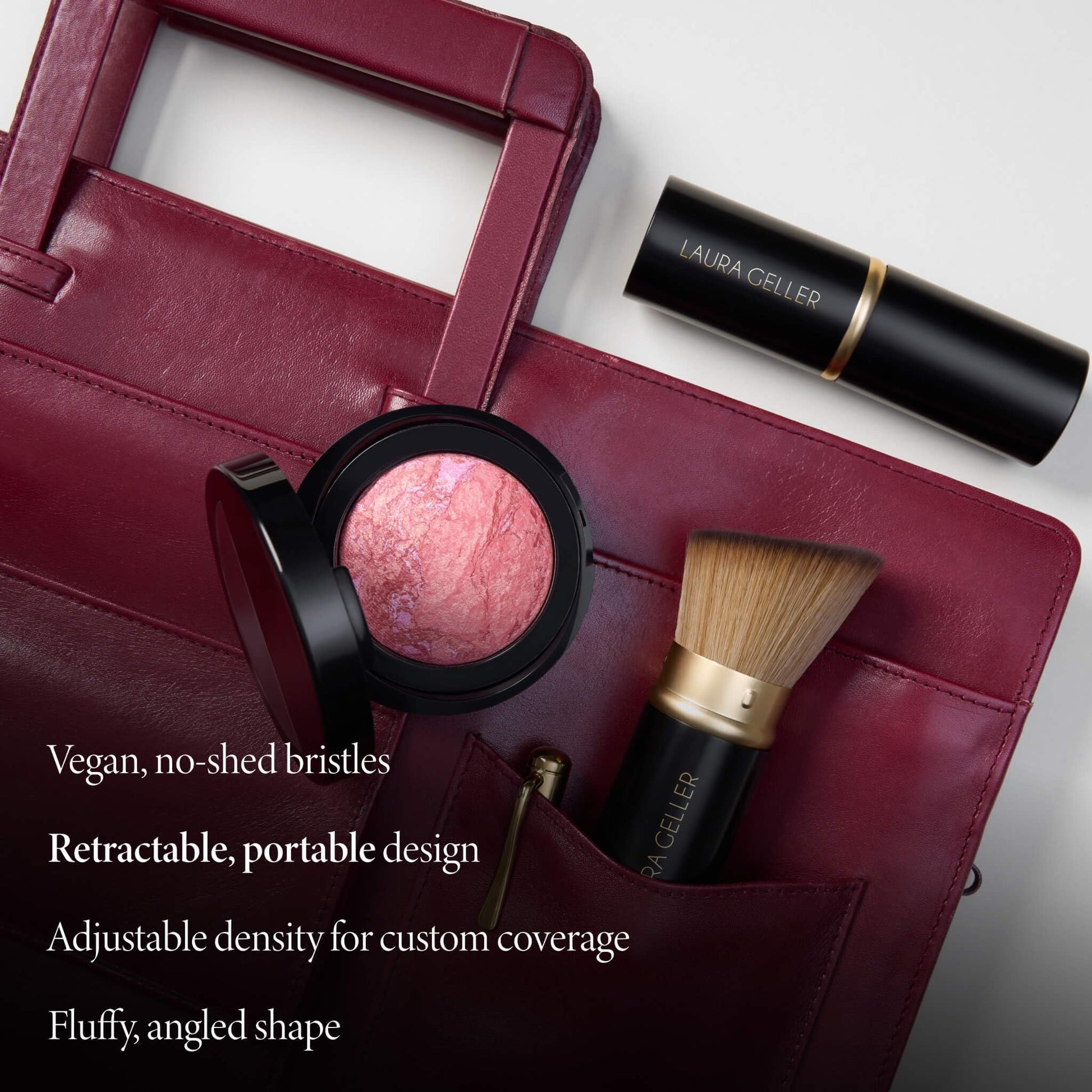 LAURA GELLER NEW YORK Cosmetic Professional Makeup Brushes - Cruelty-Free 02 Retractable Angled Kabuki Brush LAURA GELLER NEW YORK Au supplements