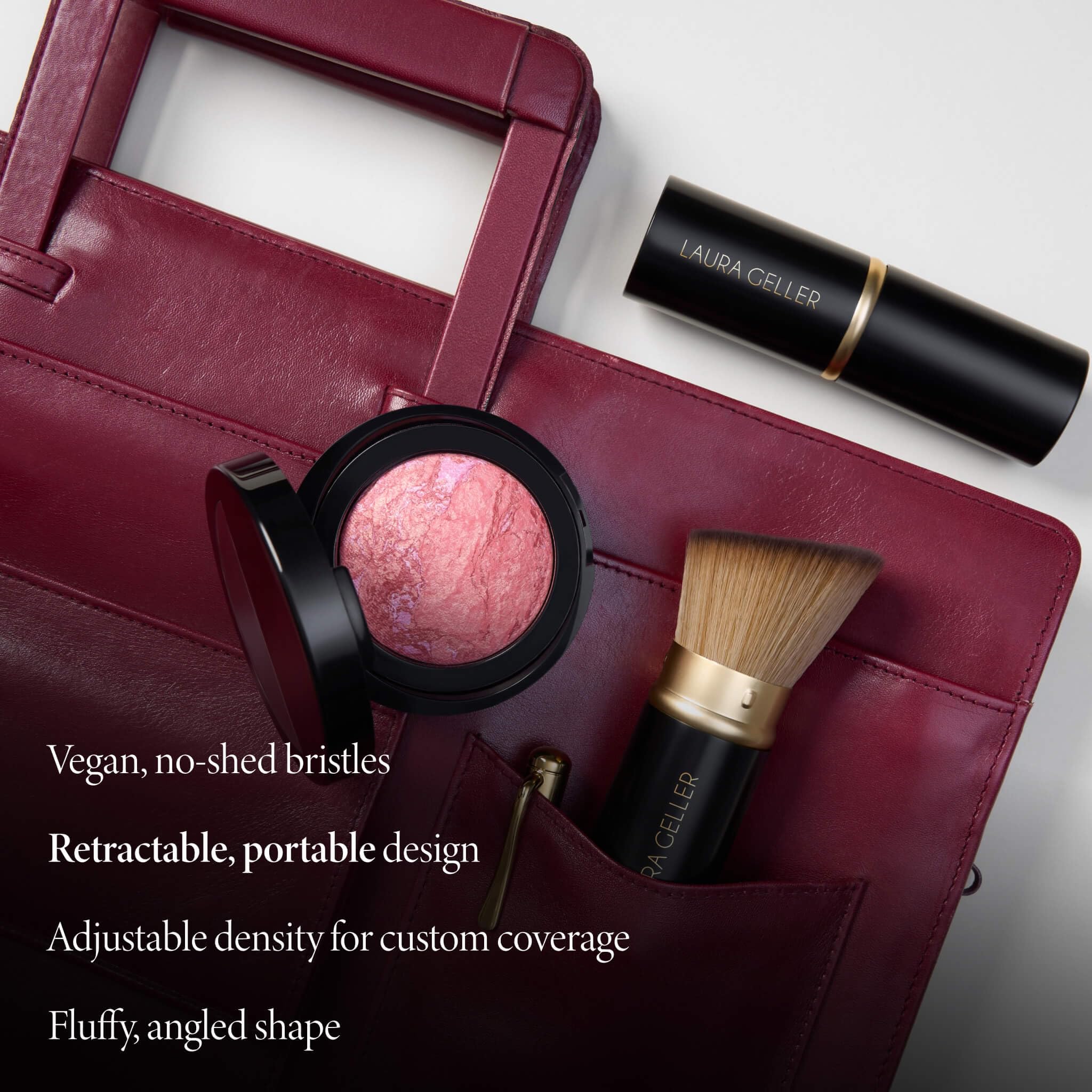 LAURA GELLER NEW YORK Cosmetic Professional Makeup Brushes - Cruelty-Free 02 Retractable Angled Kabuki Brush LAURA GELLER NEW YORK Au supplements