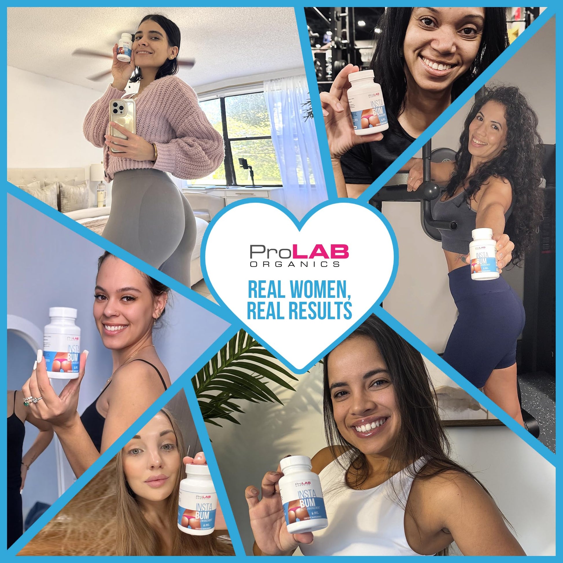 ProLab Organics InstaBum Bum Enhancement Pills – Lift, Shape, and Fill Glutes – Fast Growth for Bigger Butt and Hips – No Gummies. Visible Results in 1-2 Weeks ProLab Organics Au supplements
