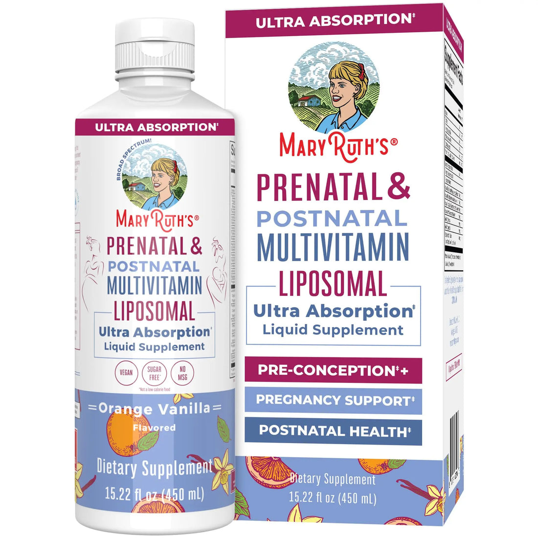 MaryRuth Organics Prenatal & Postnatal Multivitamin for Women | Sugar Free | Formulated for Pre-Conception, Pregnancy & Nursing | Prenatal Vitamins | Vegan | Non-GMO | Gluten Free | 30 Servings MARYRUTH'S Au supplements