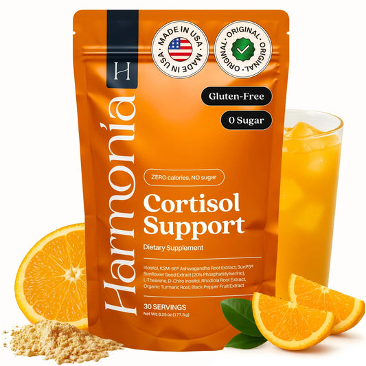 Harmonia Cortisol Cocktail | Cortisol Supplements for Women & Men with Ashwagandha, Magnesium & L-Theanine | Drink Harmonia for Stress Relief, Weight Management HARMONÍAAU supplements