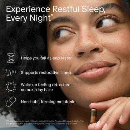 Seed PM-02 Sleep + Restore - Sleep Aid for Women & Men - Non-Habit Forming Bioidentical Melatonin & Ashwagandha - Vegan & Shelf-Stable - 30 Capsules (30-Day Supply) Seed buy supplements Au