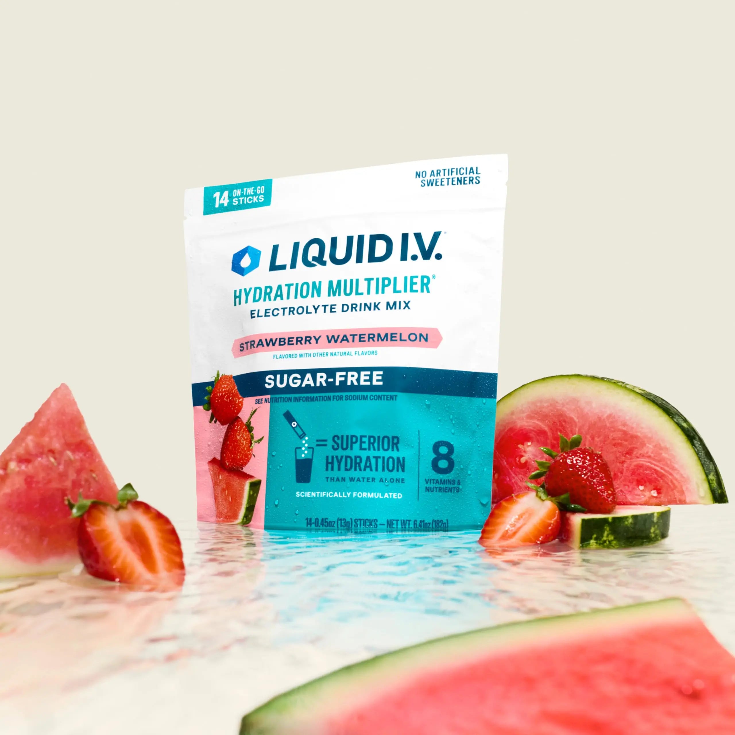 Liquid I.V.® Hydration Multiplier Sugar-Free - Strawberry Watermelon | Electrolyte Powder Drink Mix | 1 Pack (14 Servings) Liquid I.V. Au supplements