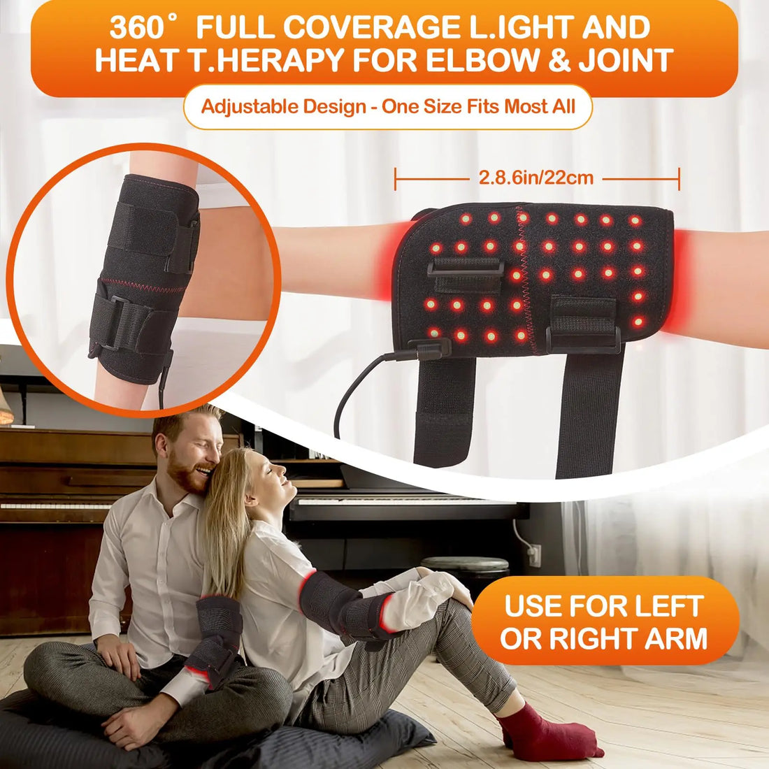 JOBYNA Red and I.nfrared L.ight T.herapy for Elbow Wrap, 850nm Near I.nfrared L.ight & 660nm JOBYNA uk supplements
