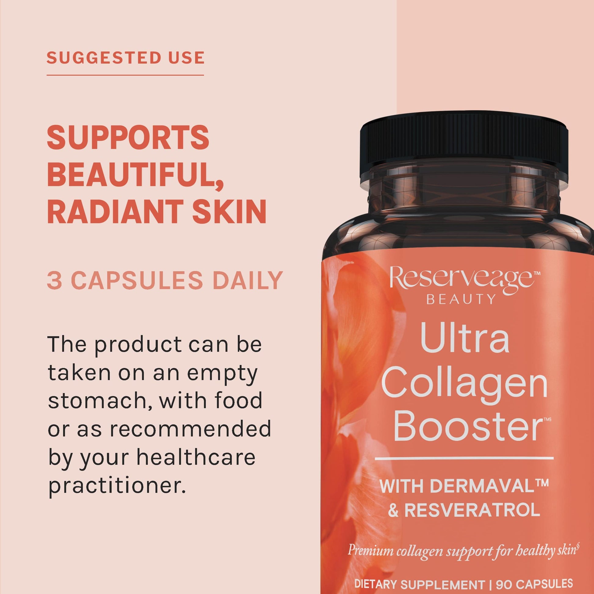 Reserveage Ultra Collagen Booster & Keratin Hair Booster - Features Dermaval, Biotin & Resveratrol - Support Hair & Skin - 90 Ultra Collagen Booster Capsules, 120 Keratin Hair Booster Capsules Reserveage Nutrition Au supplements