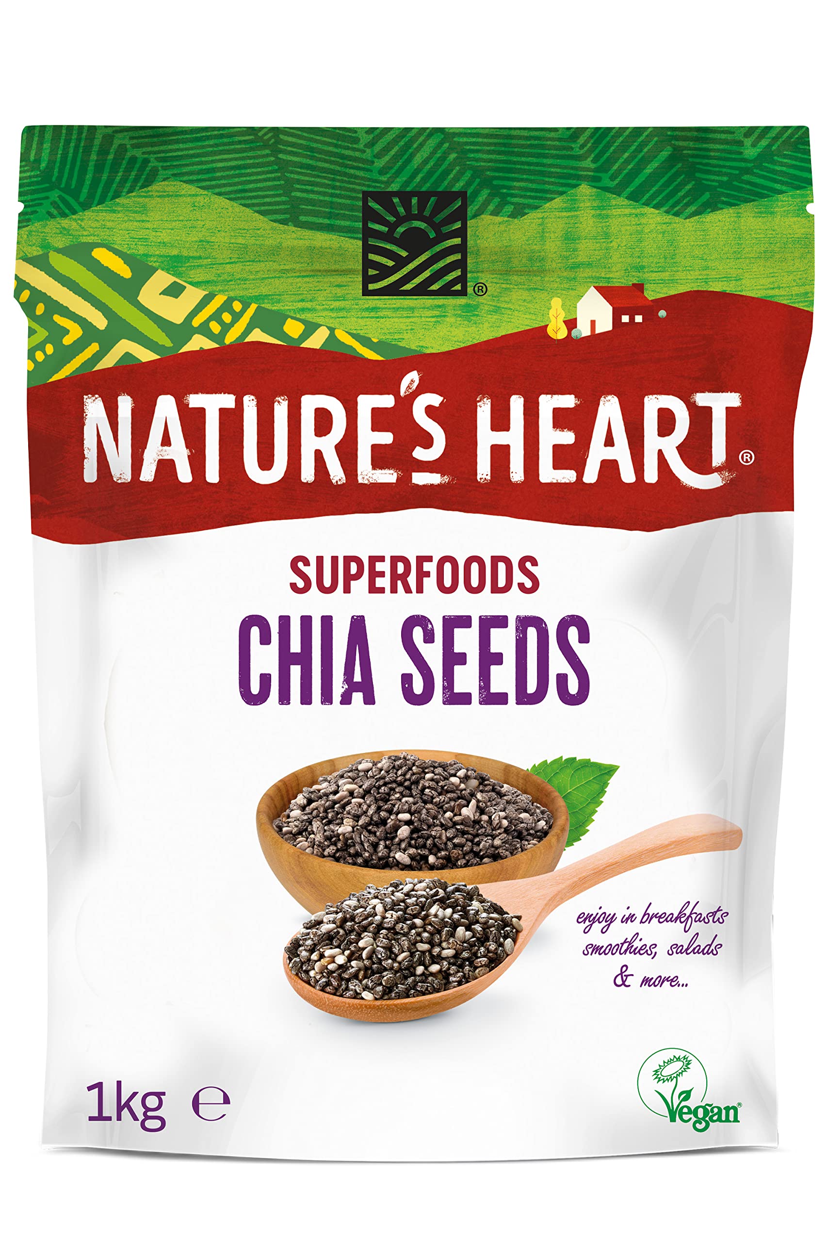 Terrafertil Nature’s Heart Chia Seeds, 1 kg Nature's Heart Au supplements