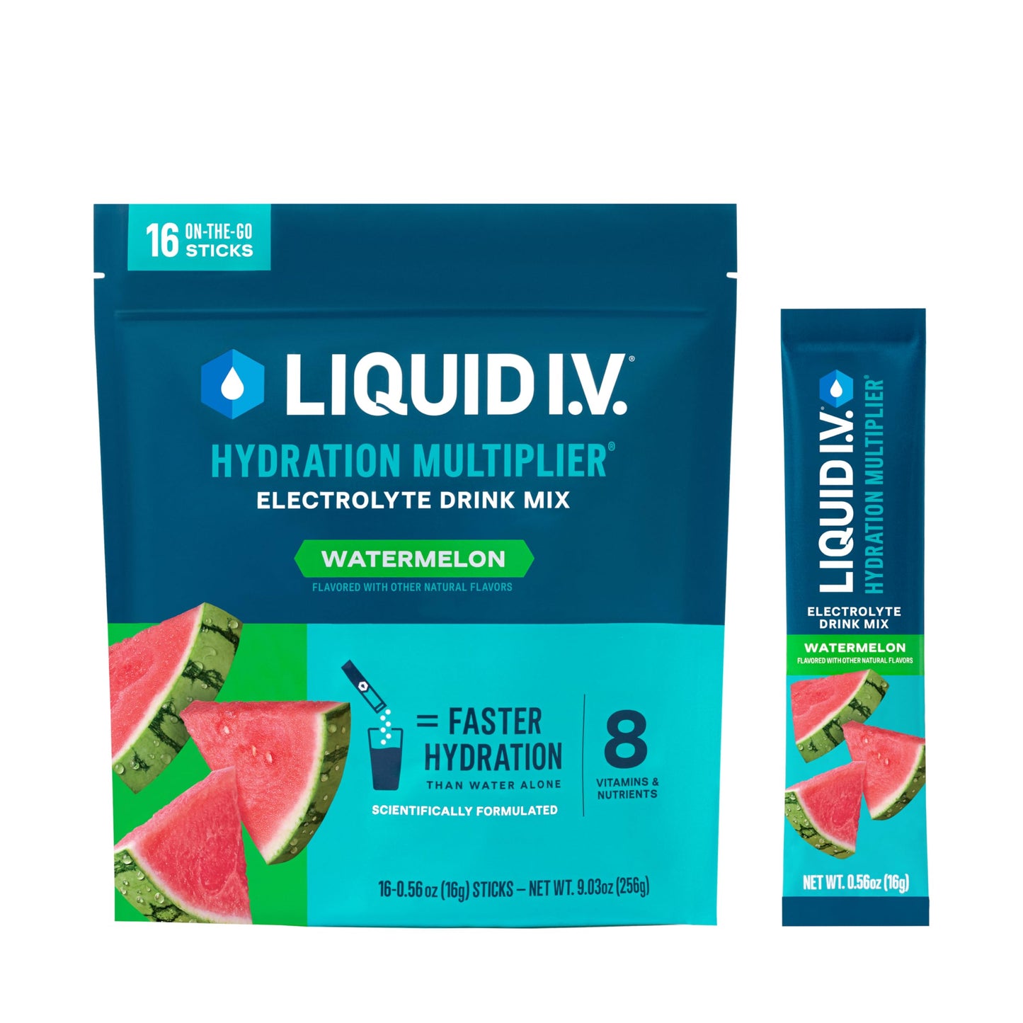 Liquid I.V.® Hydration Multiplier® - Watermelon | Electrolyte Powder Drink Mix | 1 Pack (16 Servings) Liquid I.V.US supplements