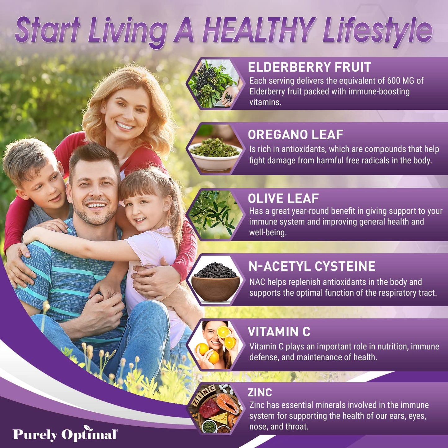 Purely Optimal Premium Black Elderberry Capsules - Sambucus Elderberry Pills for Adults Purely OptimalUS supplements