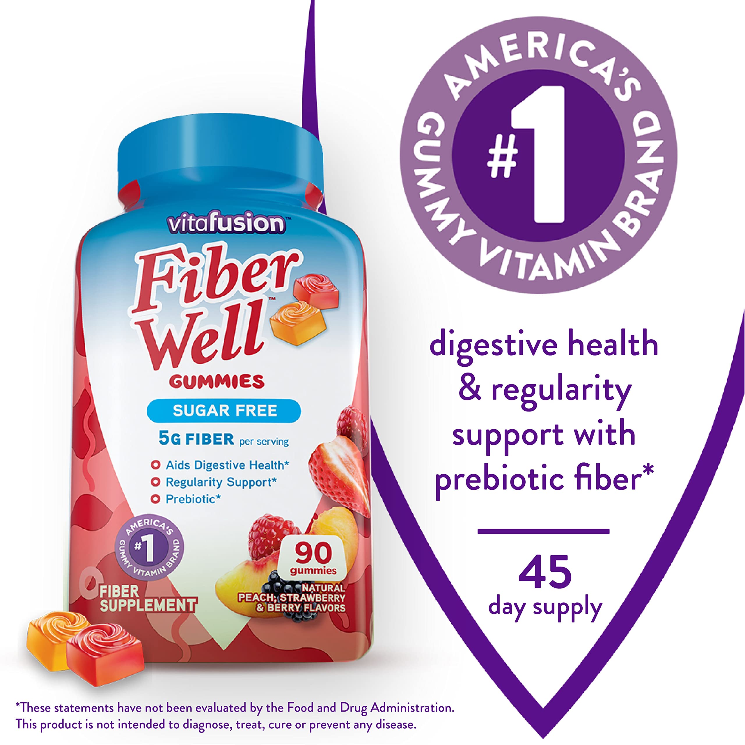 Vitafusion Fiber Well Sugar Free Fiber Supplement & Womens Multivitamin Gummies Vitafusion Au supplements