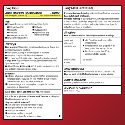 Amazon Basic Care Extra Strength Pain Relief, Acetaminophen Caplets, 500 mg, 200 Count Amazon Basic Care buy supplements Au