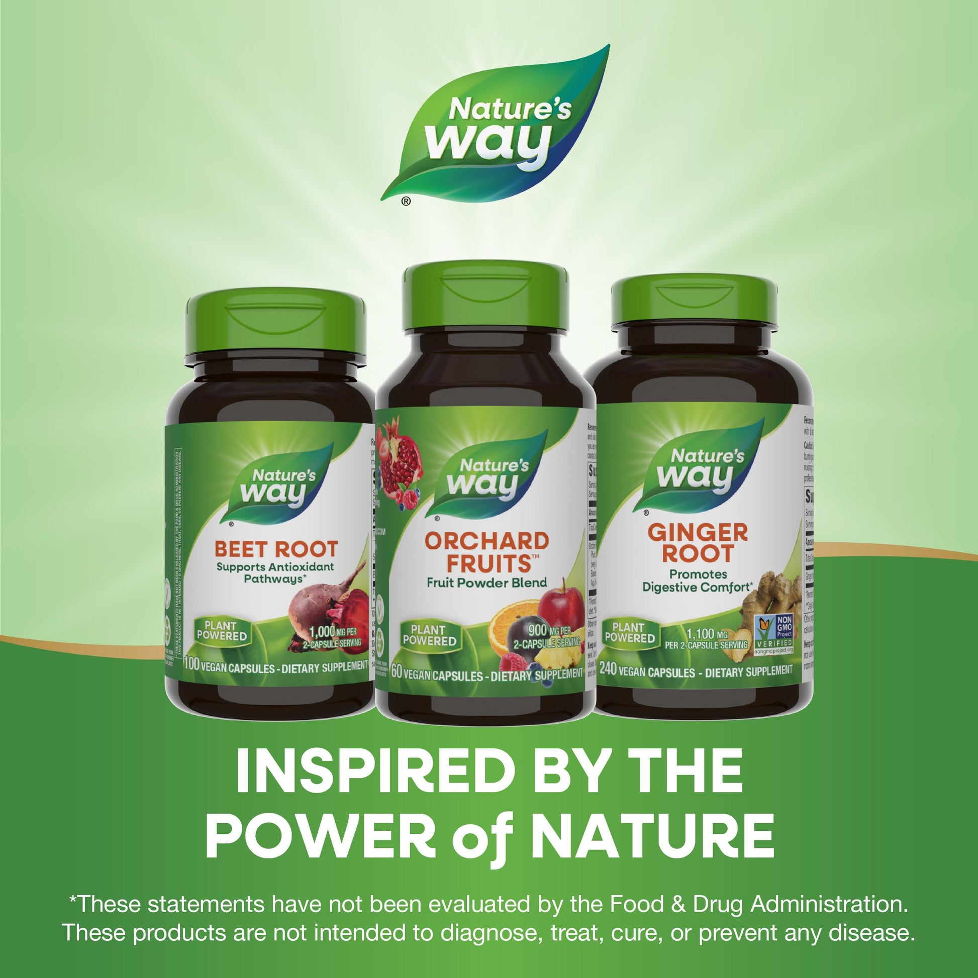 Nature's Way Orchard Fruits, Fruit Powder Blend, Contains 12 Different Fruits, 900mg Per 2-Capsule Serving, 60 Capsules Nature's Way Au supplements
