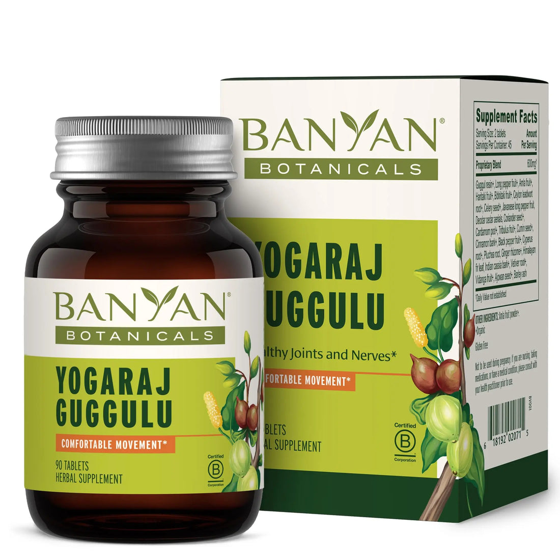 Banyan Botanicals Organic Yogaraj Guggulu – Joint Support & Mobility Supplement – Ayurvedic Herbal Blend for Flexibility, Neuromuscular Comfort – Deep Systemic Detox – 90 Tablets – USDA Organic* Banyan Botanicals uk supplements
